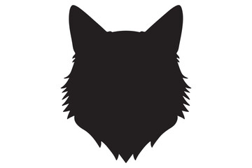 Obraz premium Elegant cat silhouette logo with minimalist head design