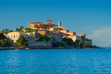 The coastal view of Portoferraio, Elba. 