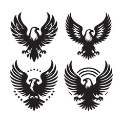 Fototapeta premium Eagle Symbol Silhouettes Bundle