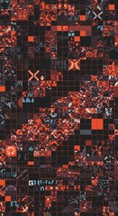 Obraz premium pixels pixilated pattern on a cloth sheet abstract illustration vector digital design beautiful background wallpaper banner