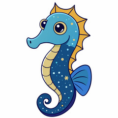 Astral Seahorse Fantasy Vector Art