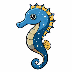 Astral Seahorse Fantasy Vector Art