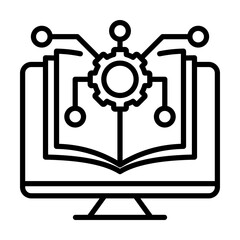 Digital literacy single icon