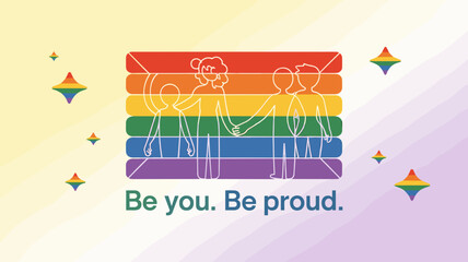 Naklejka premium pride month flag, happy pride month, gay pride month, lgbt, happy pride, pride flag, month flag, pride flag, flag pride, gay, national pride day, american pride month, pride flag with blank space, rai