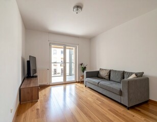 Modern Living Room Interior with Minimalist Design and Natural Light