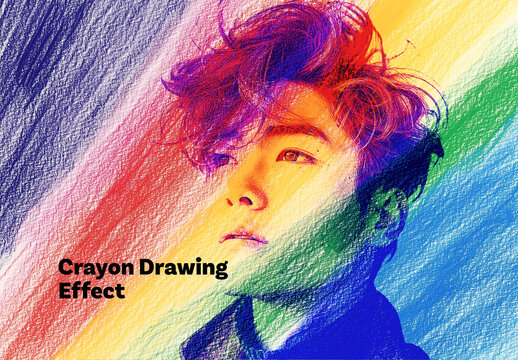 Crayon Drawing Photo Effect