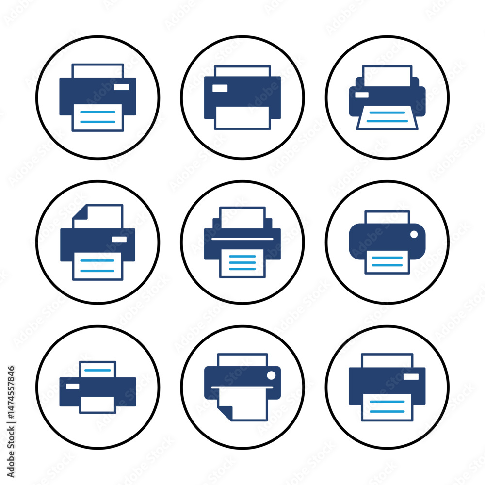 Poster print icon vector. printer icon vector.