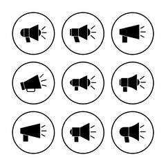 Megaphone icon vector. Loudspeaker icon vector.