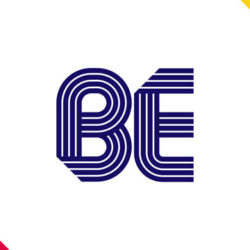 Parallel Line Initial Logo Letter B and 