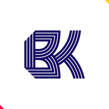 Parallel Line Initial Logo Letter B and 