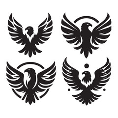 Obraz premium Flying Eagle Silhouette Pack