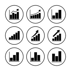Growing graph Icon. Chart icon. diagram icon