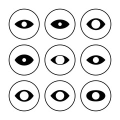 Eye icon vector. Eye vector icon. Look and Vision icon.