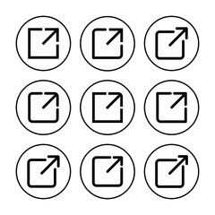 External link icon vector. link icon vector. hyperlink symbol