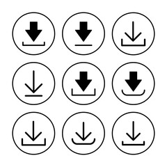 Download icon vector. Download vector icon