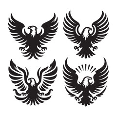 Obraz premium Flying Eagle Silhouette Pack