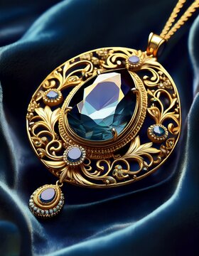Statement-Schmuck auf Samthintergrund