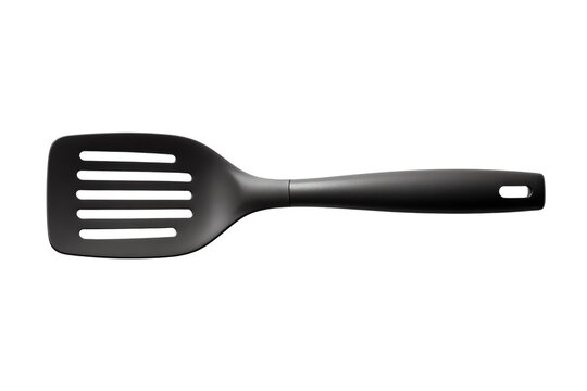 Black spatula, white isolate background