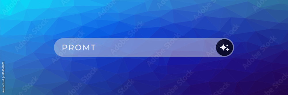 Poster ai search bar with a sleek icon, enhancing artificial intelligence user interaction efficiency.