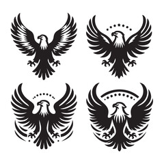 Fototapeta premium Flying Eagle Silhouette Pack