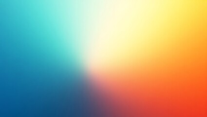 Obraz premium Vibrant Gradient Background: Blue, Teal, White, Yellow, Orange, Red