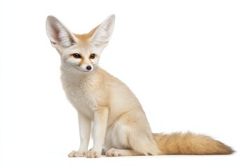 Adorable Fennec Fox Sitting, Large Ears