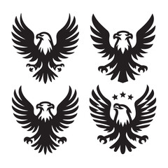 Obraz premium Flying Eagle Silhouette Pack