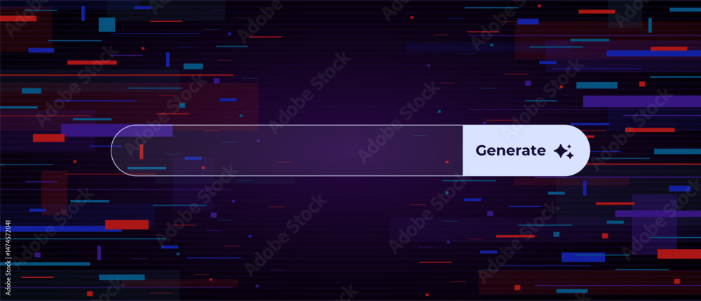 Poster ai-generated interface showcasing a generate button, illustrating the advancement in artificial inte