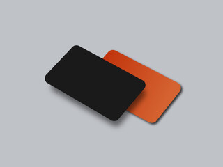 Rounded business card mockup design