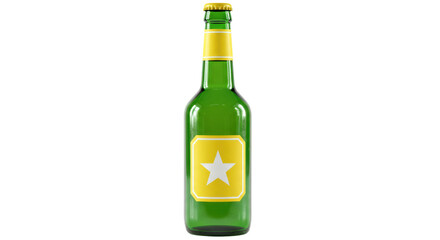 Isolated Green Beer Bottle