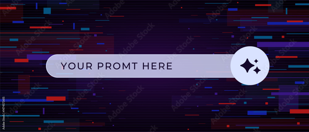 Aufkleber ai interface showcasing neuro icons with a central space for user prompt input. simplified design.