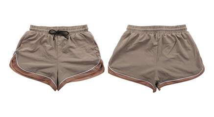 Front and back view of women's compression shorts