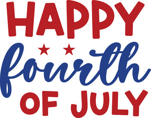 happy fourth of July SVG