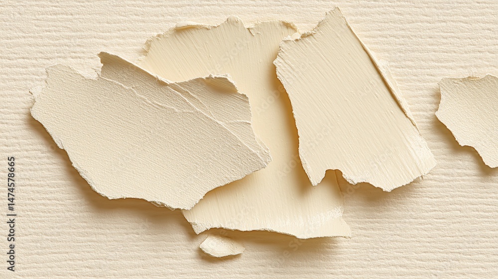 Poster abstract background with peeling paint layers in soft neutrals for artistic textures