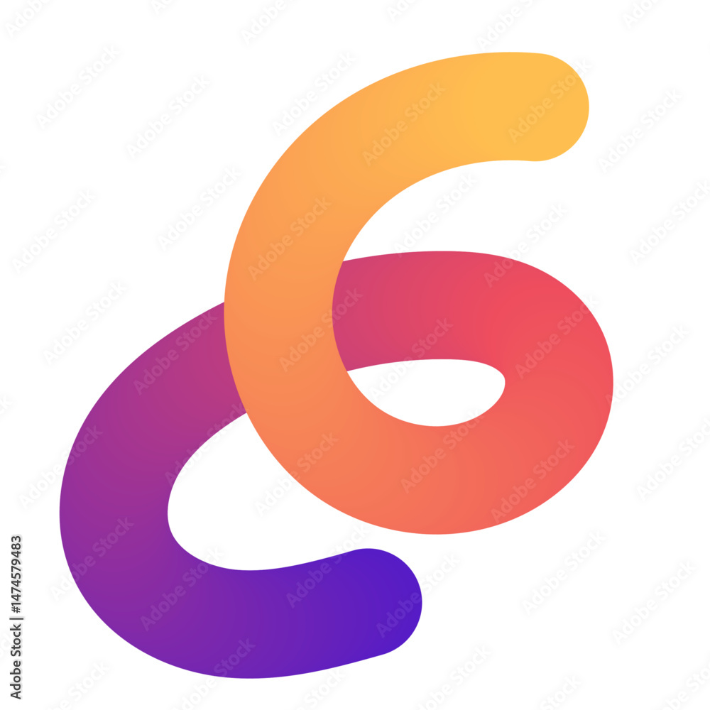 Poster abstract gradient wave pattern with wavy 3d shapes and geometric squiggles. modern doodle design wit