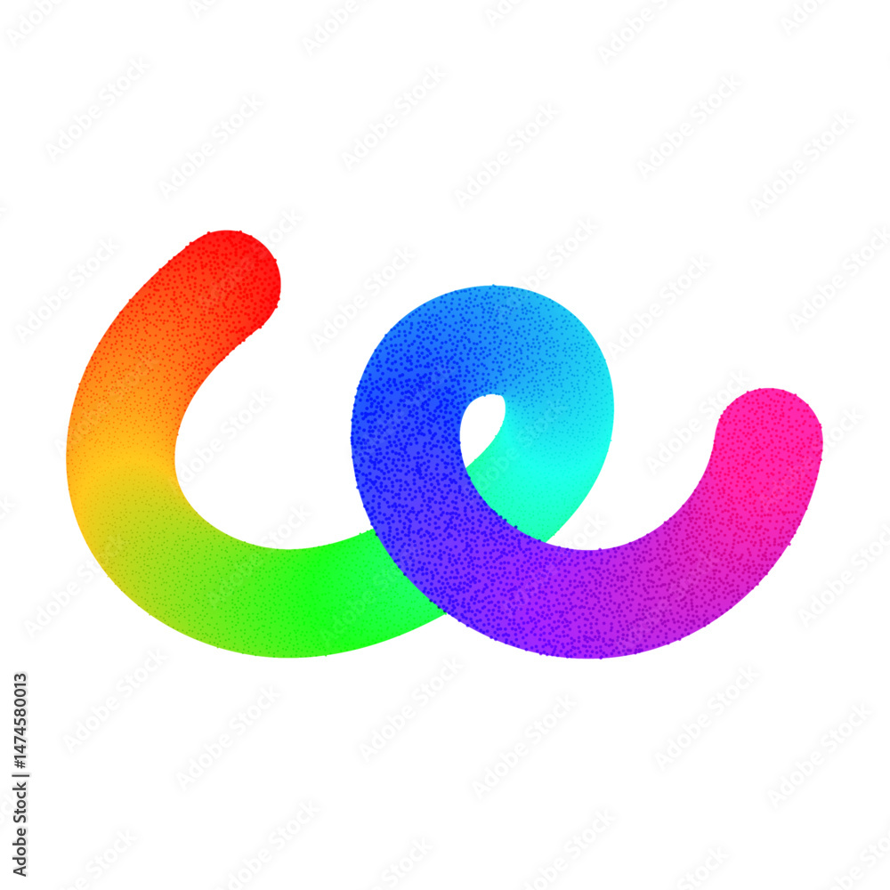 Poster abstract wavy gradient background with colorful squiggle lines, neon ribbon shapes, fluid swirl patt