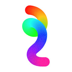 Abstract wavy gradient background with colorful squiggle lines, neon ribbon shapes, fluid swirl pattern, and curved 3D design elements. Flat vector illustration isolated on white background.