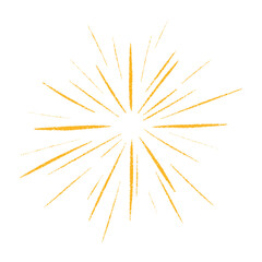 Radiating solar emblem with luminous flare patterns. Circular energy motif showcasing dynamic beams. Flat vector illustration isolated on white background.