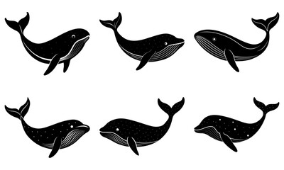 Collection of black vector silhouette design elements available in bundle number thirty three