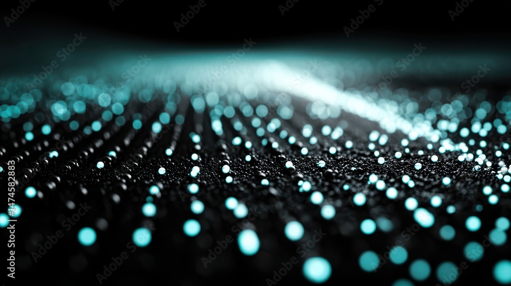 Poster digital technology background digital data dots blue pattern pixel background.stock image