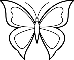 black butterfly isolated on white