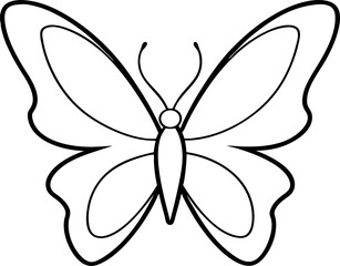 black butterfly isolated on white