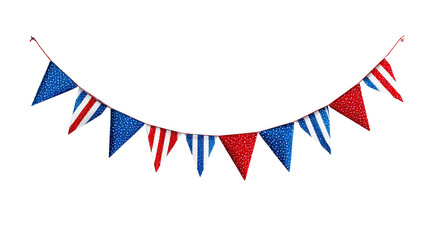 Colorful fabric bunting for festive outdoor celebrations