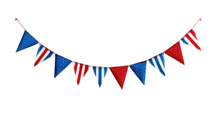 Colorful fabric bunting for festive outdoor celebrations