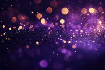 Blurred purple and gold bokeh background