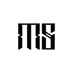 MS monogram logo design letter text name symbol monochrome logotype alphabet character simple logo