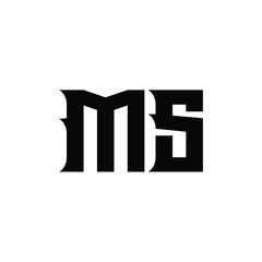MS monogram logo design letter text name symbol monochrome logotype alphabet character simple logo