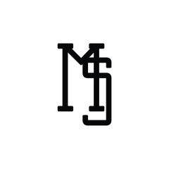 MS monogram logo design letter text name symbol monochrome logotype alphabet character simple logo