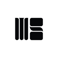MS monogram logo design letter text name symbol monochrome logotype alphabet character simple logo