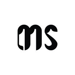 MS monogram logo design letter text name symbol monochrome logotype alphabet character simple logo